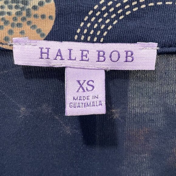 Hale Bob XS Long Sleeve Midi Slip Dress Celestial Soft Stretch Boho Chic Unique - Picture 2 of 11